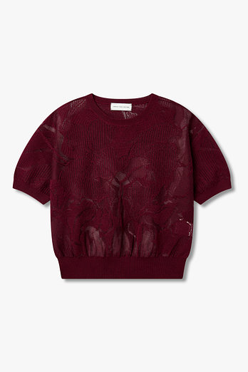 DRIES VAN NOTEN 플로럴 자카드 시스루 니트 | 신세계V