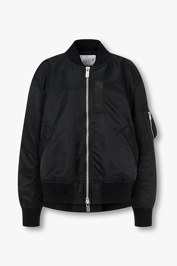 SACAI [CLASSICS]여성 나일론 트윌 블루종 | 신세계V