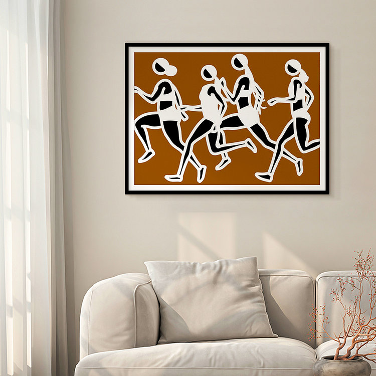 [FRAME] Kristal, Ama, Hannah, Bianca - Team GB Poster / 줄리안 오피(Julian Opie)(여백/원목블랙,화이트)