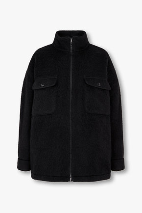 EMPORIO ARMANI(엠포리오 아르마니) 여성 모헤어 블렌드 하이넥 자켓 | 신세계V
