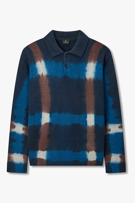 PAUL SMITH [PS PAUL SMITH] 체크 울 폴로 스웨터 | 신세계V