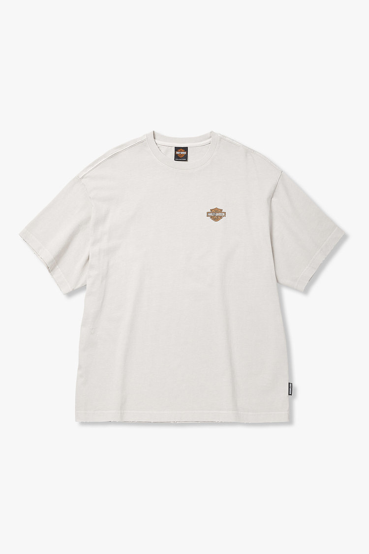 [American Vintage] 1903 B&S 디스트레스드 반팔 티셔츠 라이트 바이올렛