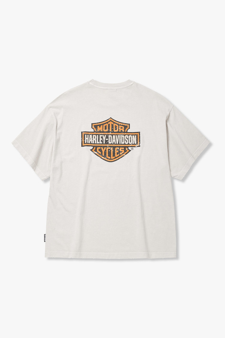 [American Vintage] 1903 B&S 디스트레스드 반팔 티셔츠 라이트 바이올렛