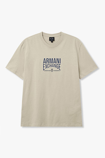 ARMANI EXCHANGE 남성 아치 로고 프린트 티셔츠 | 신세계V