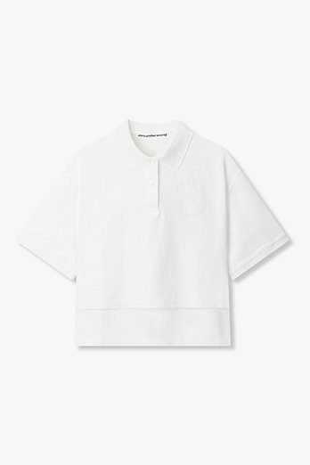 ALEXANDERWANG 언발란스 헴 오버 핏 폴로 셔츠 | 신세계V