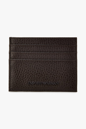 EMPORIO ARMANI 남성 텀블 레더 카드 홀더 | 신세계V