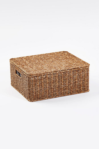 JAJU 데일리 수납 바스켓_40x34x16cm 뚜껑 내추럴 | 신세계V