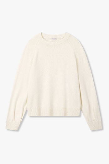 BRUNELLO CUCINELLI 여성 스팽글 래글런 니트 풀오버 | 신세계V
