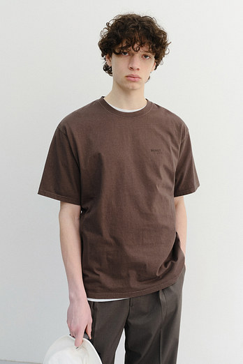DUNST UNISEX GARMENT DYED T-SHIRT BROWN_M_UDTS6B146W2 | 신세계V