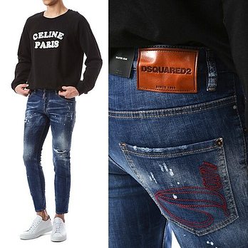 DSQUARED2 디스퀘어드 딘앤댄 자수스티치 락싱 진청진71LB0774 47967956 | 신세계V