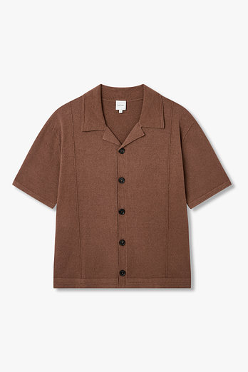 PAUL SMITH 남성 코튼 블렌드 숏 슬리브 니트 셔츠 | 신세계V