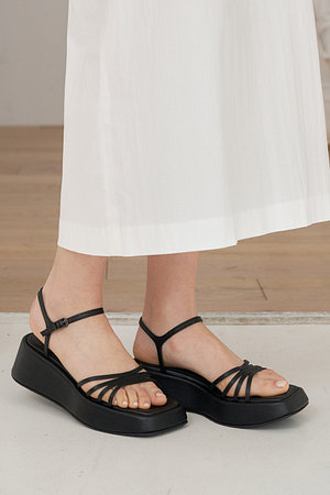 ROIERE(로이에르) Minimal Multi Strap Platform Sandal_R26057_black | 신세계V