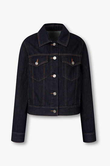 스티치 데님 트러커 자켓