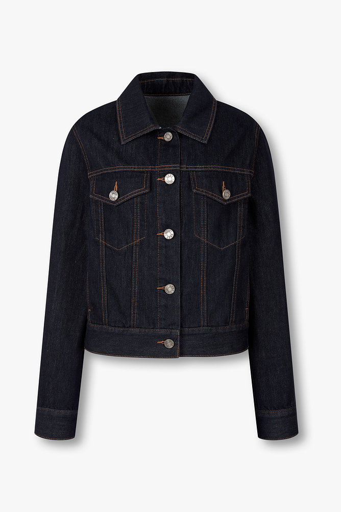 스티치 데님 트러커 자켓