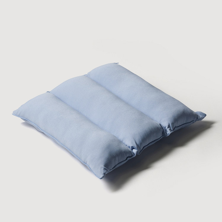JAJU AIR 냉감 사각 롤링 쿠션_44X44CM_블루