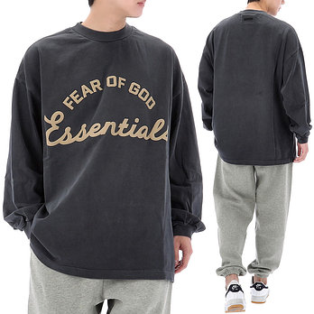 FEAR OF GOD [피어오브갓] 에센셜 트레이닝 90's 롱 슬리브 125SP264101F FADEDIRONGREY | 신세계V