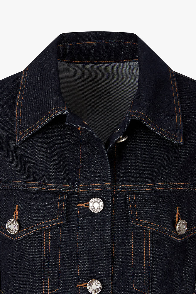 스티치 데님 트러커 자켓