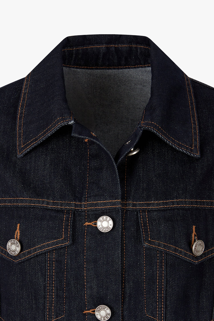 스티치 데님 트러커 자켓