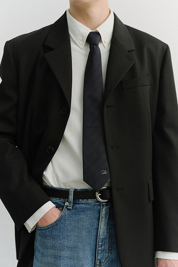 DUNST STRIPED TIE NAVY_M_UDNE6E101N2 | 신세계V