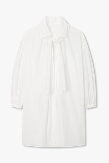 Yohji Yamamoto [REGULATION]플리츠 디테일 스카프넥 셔츠 | 신세계V