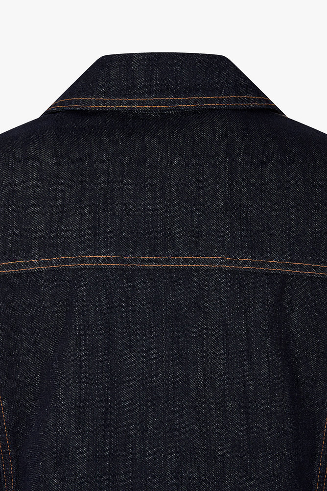 스티치 데님 트러커 자켓