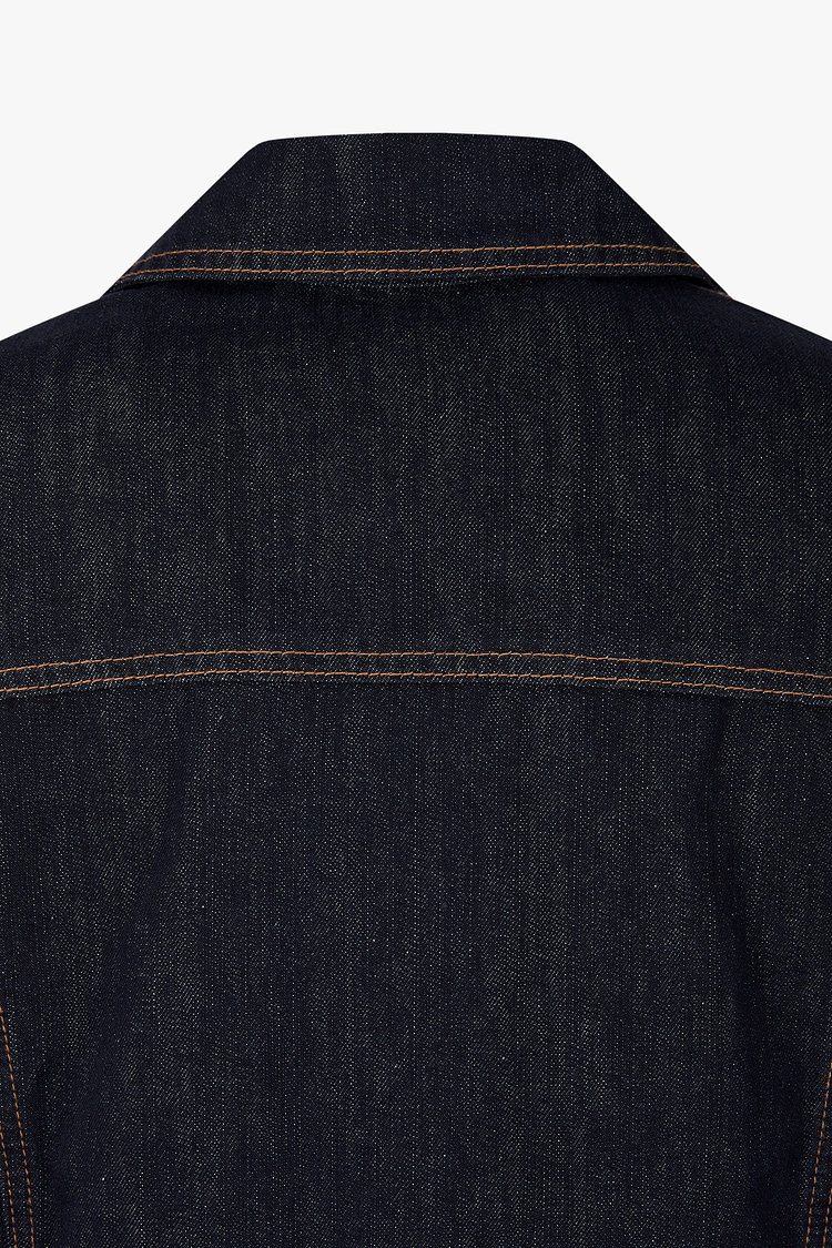 스티치 데님 트러커 자켓