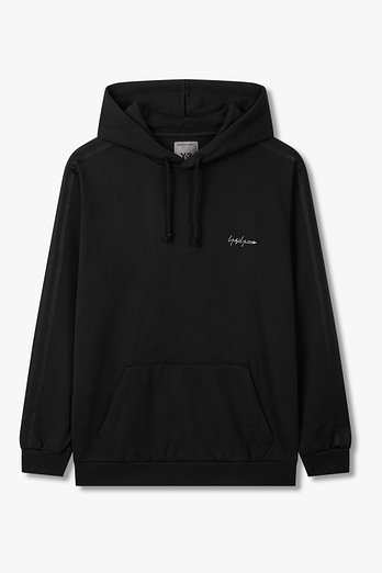 Yohji Yamamoto [Y-3 KURO] 스티치 로고 후드 티셔츠 | 신세계V