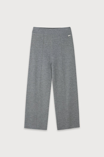 MUSEE [Wool 100%] MER Merino Wool Semi-Wide Knit Pants_Gray | 신세계V