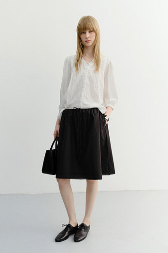 DUNST JANE FRILL BLOUSE WHITE_UDBL6B222WT | 신세계V