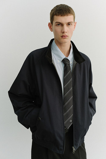 DUNST STRIPED TIE CHARCOAL GREY_M_UDNE6E101CG | 신세계V
