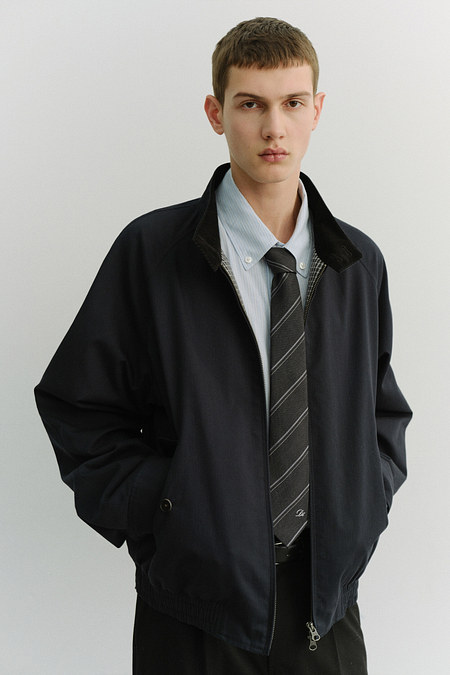 DUNST STRIPED TIE CHARCOAL GREY_M_UDNE6E101CG | 신세계V