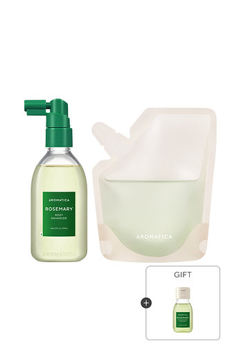 AROMATICA [모근강화 헤어토닉] 로즈마리 루트 인핸서 100ML & 리필 100ML | 신세계V
