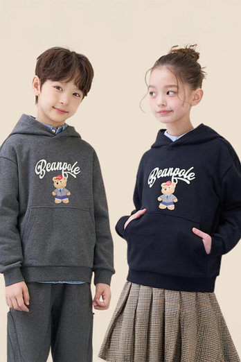 BEANPOLE KIDS [시즌오프30%][BEANPOLE KIDS] 26SS 곰돌이 후드 스웨트 셔츠 (2종 택1) | 신세계V