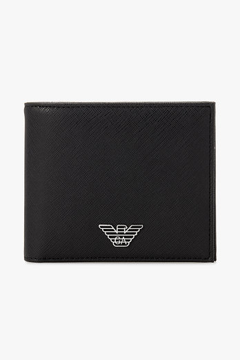 EMPORIO ARMANI 남성 이글 플레이트 사피아노 폴드 지갑 | 신세계V
