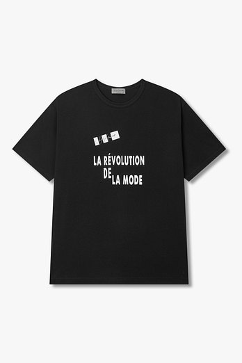 Yohji Yamamoto [HOMME]로고 프린트 숏 슬리브 티셔츠 | 신세계V