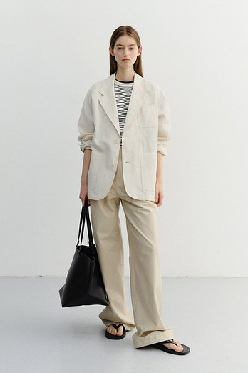 DUNST UNISEX SOFT TAILORED JACKET CREAM_UDJA6B123CR | 신세계V