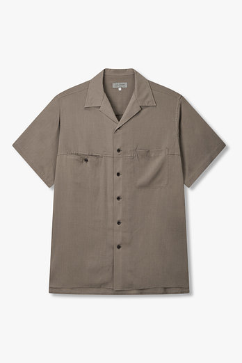 Yohji Yamamoto [HOMME]오픈 카라 셀룰로오스 셔츠 | 신세계V
