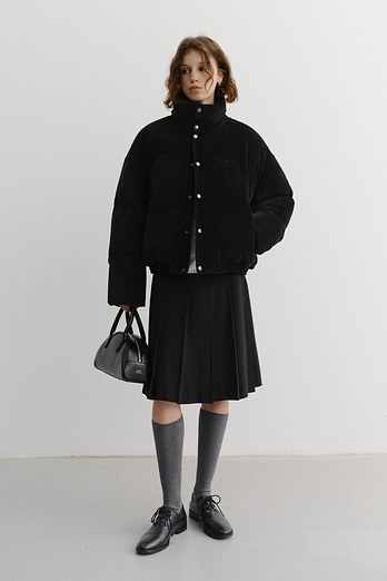 DUNST UNISEX VOLUME GOOSE DOWN JACKET VELVET BLACK_UDJU5D136BK | 신세계V