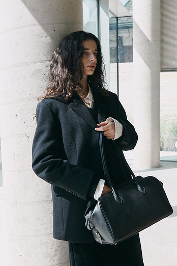 DUNST UNISEX 3 BUTTON CASHMERE JACKET BLACK_UDJA5D122BK | 신세계V