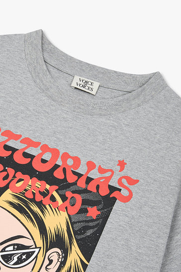 [STELLAR LEUNA] 그래픽 코튼 티셔츠