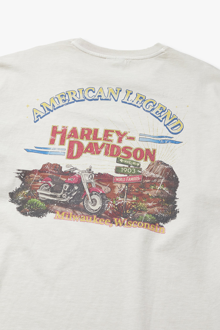 [American Vintage] 아메리칸 투어 롱슬리브 티셔츠 아이보리