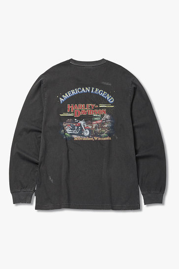 [American Vintage] 아메리칸 투어 롱슬리브 티셔츠 챠콜