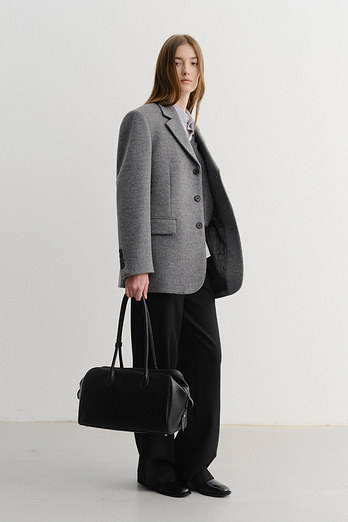 DUNST UNISEX 3 BUTTON CASHMERE JACKET MELANGE GREY_UDJA5D122G2 | 신세계V