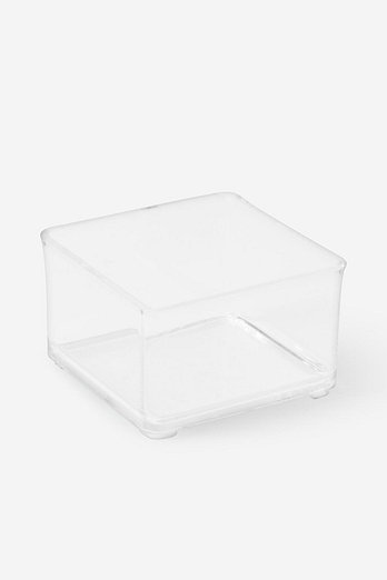 JAJU 투명 깔끔 아크릴 수납함 8.2x8.2x5cm | 신세계V