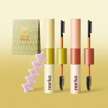 narka [나르카] 픽스&핏 헤어 마스카라 듀오(하입 핏+하드 픽스+헤어핀) | 신세계V