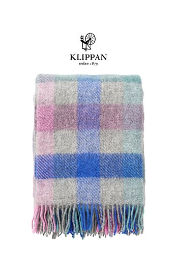 KLIPPAN [스웨덴직수입] 양모 램스울100% 블랭킷/담요 130x180 멀티파스텔 | 신세계V
