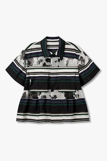 SACAI 여성 패턴 믹스 셔츠 | 신세계V