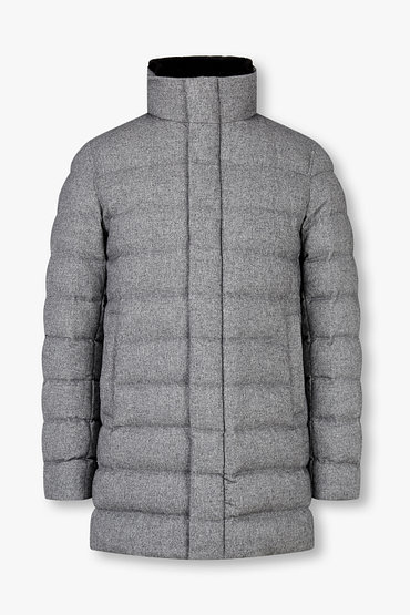 HERNO(에르노) 남성 디태처블 퍼 하이넥 다운 패딩 코트 | 신세계V