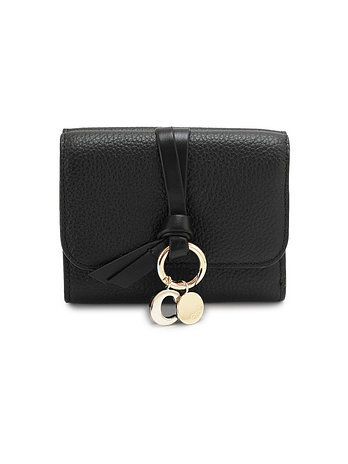 CHLOE [CHLOE] 26SS 알파벳 스몰 코인 반지갑 블랙 CHC21WP945F57 001 | 신세계V
