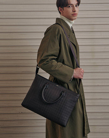 DAKS ACC 브라운 패턴 소가죽 (DBBA6F240W3) | 신세계V